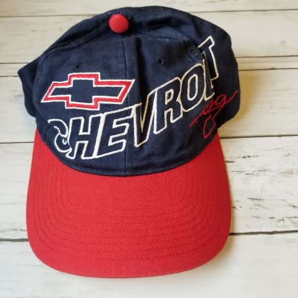 Vintage Race Day Chevrolet Racing American Thunder Embroidered Trucker Cap Hat